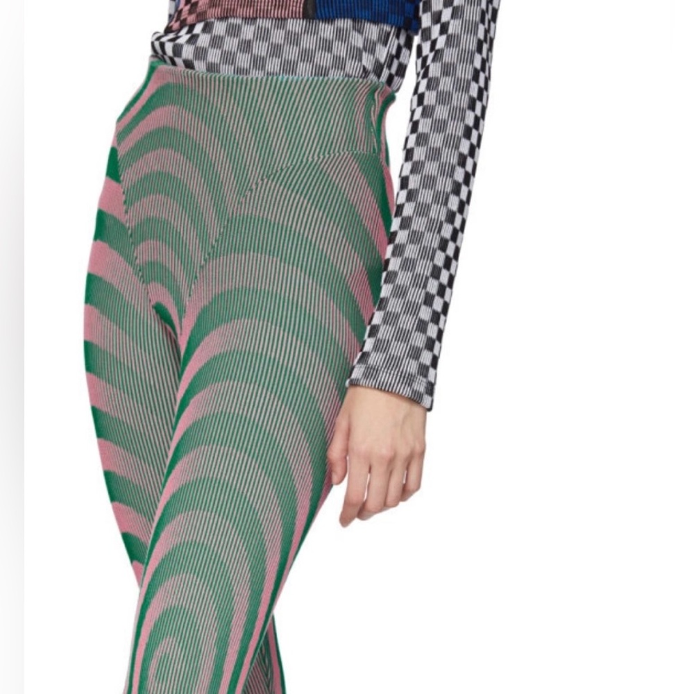 Paolina Russo Striped Spiral Pattern Leggings